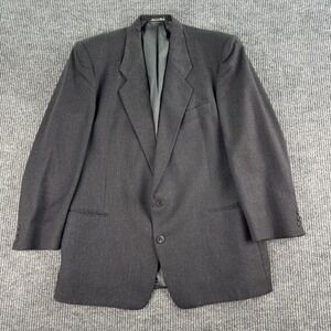 Vintage Mani Giorgio Armani Suit 46 L Gray Wool Solid Italy Designer Luxury 90s